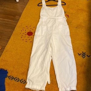 Women’s white American eagle bibs with belt